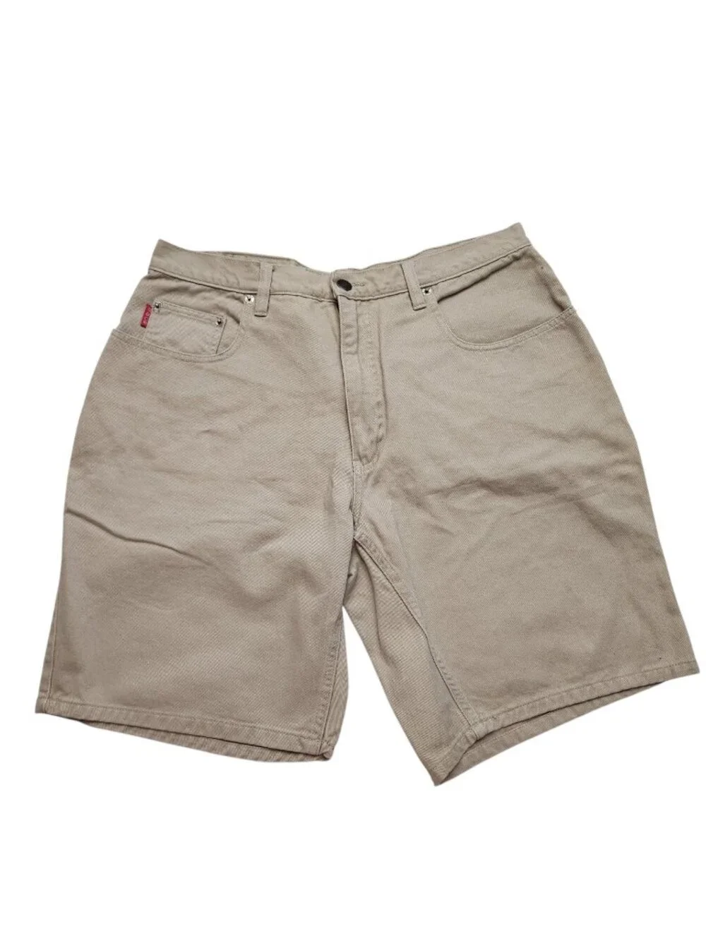 Vintage Mens Bugle Boy Jeans 750 Beige Denim Shorts Size 36